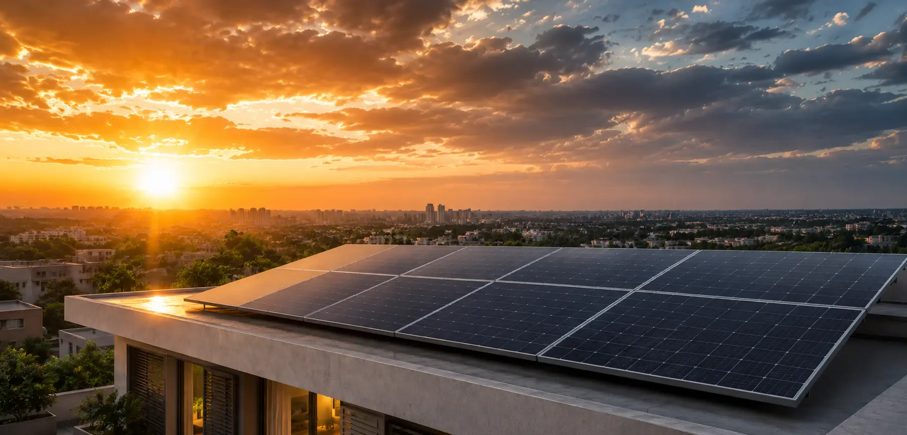 Indian rooftop solar installation