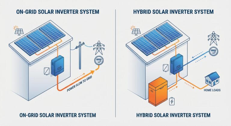 On-Grid vs Hybrid Solar Inverters in India: Which Type Delivers Better ROI in 2026?